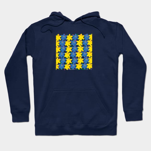 Flowers in Ukrainian colors Hoodie by Designs and Dreams